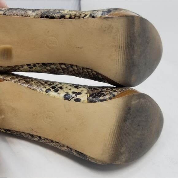 Mossimo Snake Skin Print Classic Pumps Black Tan Gray Comfortable Women's Size 8 - Picture 10 of 12